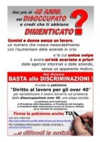 DIRITTO AL LAVORO PER DISOCCUPATI OVER 40 E DISABILI OVER 40