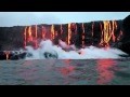 Fiume di lava finisce sul mare