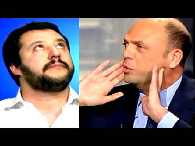 Baruffa in diretta tra Matteo Salvini e Angelino Alfano